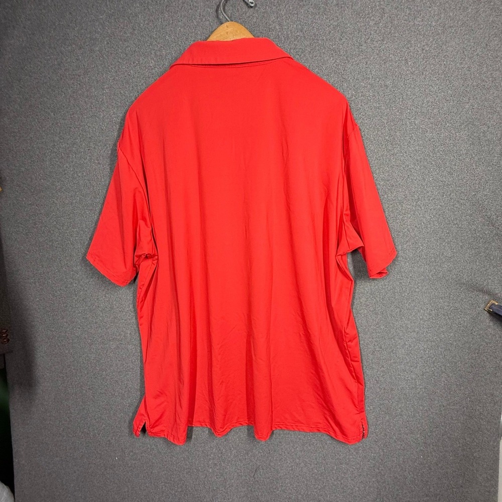 Performance Polo Men's Red Geometric Moisture Wicking 4-Way Stretch Golfwear 2XL - Picture 4 of 6